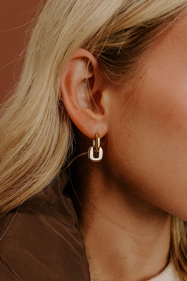 Love Link Huggie Earrings Image - 1