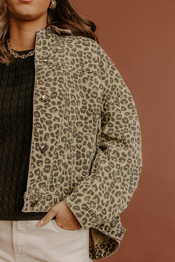 Concrete Jungle Denim Leopard Jacket Image - 4