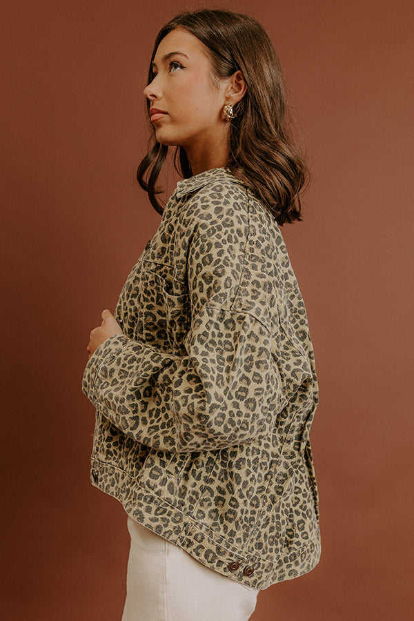 Concrete Jungle Denim Leopard Jacket Image - 5