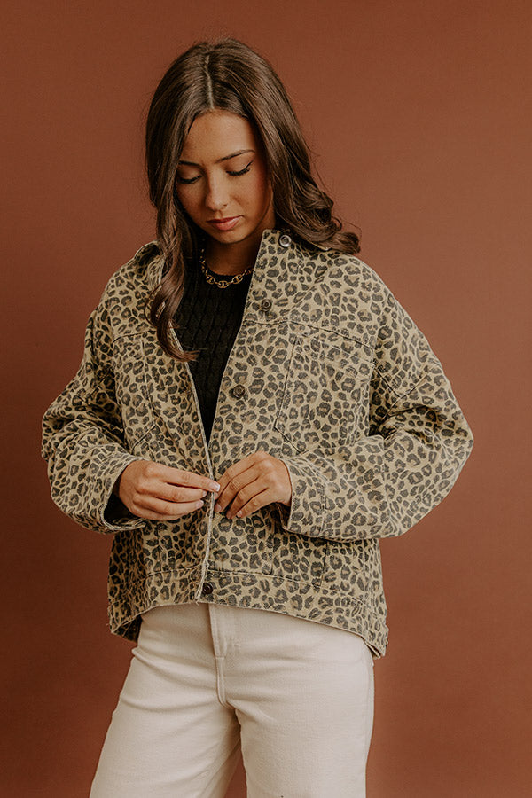 Concrete Jungle Denim Leopard Jacket Image - 3