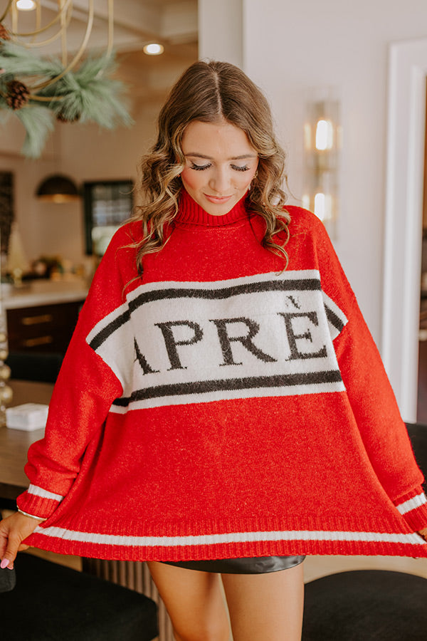 Apres Ski Lodge Knit Sweater in Red Image - 4