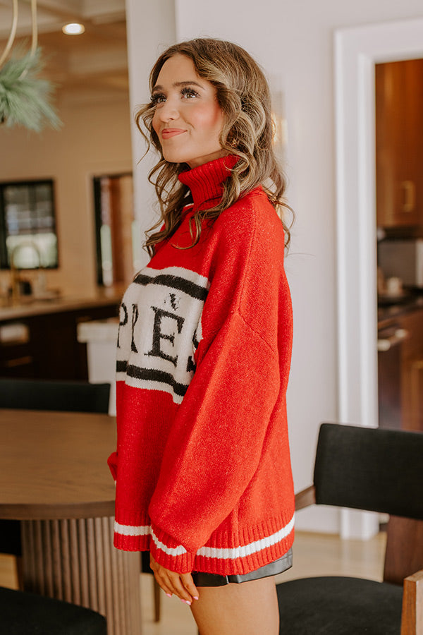 Apres Ski Lodge Knit Sweater in Red Image - 2