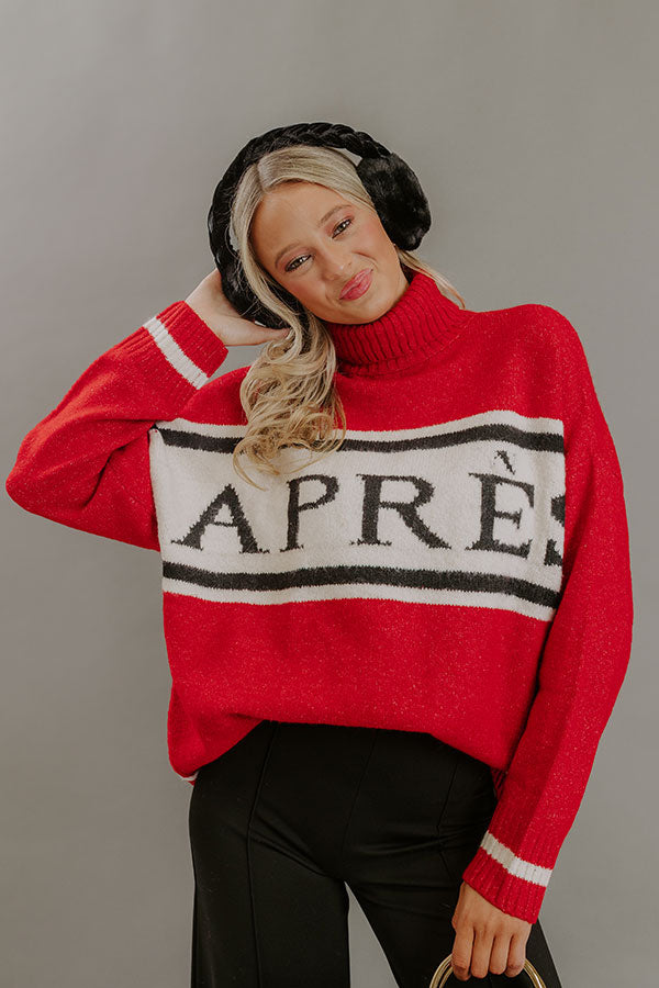 Apres Ski Lodge Knit Sweater in Red Image - 1