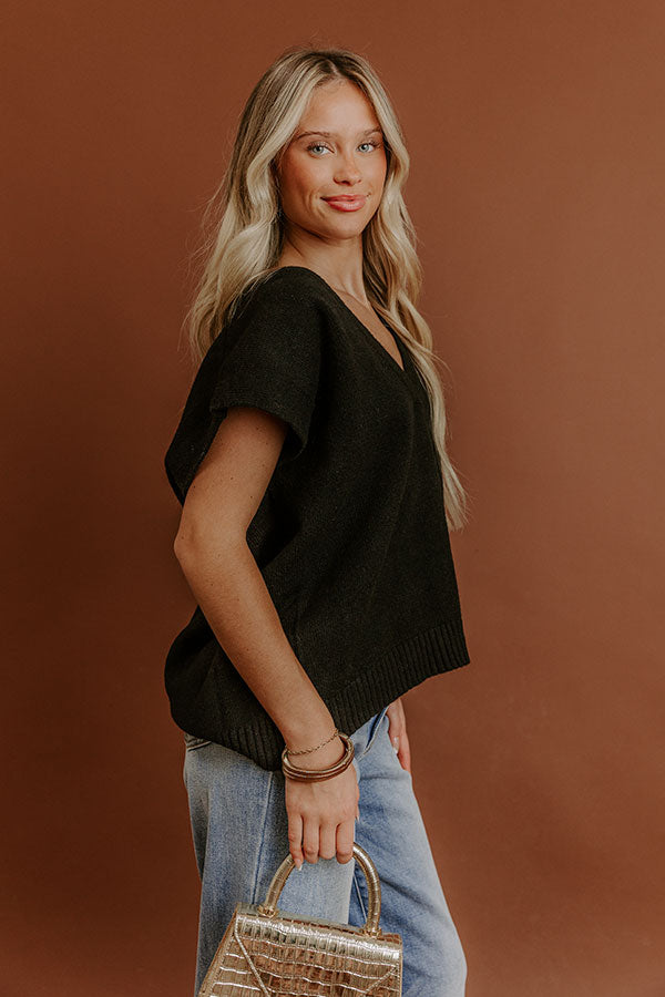 Storybook Charm Knit Vest Top in Black Image - 5