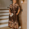 Sweet Symphony Floral Midi Dress in Chestnut Curves Image - 1