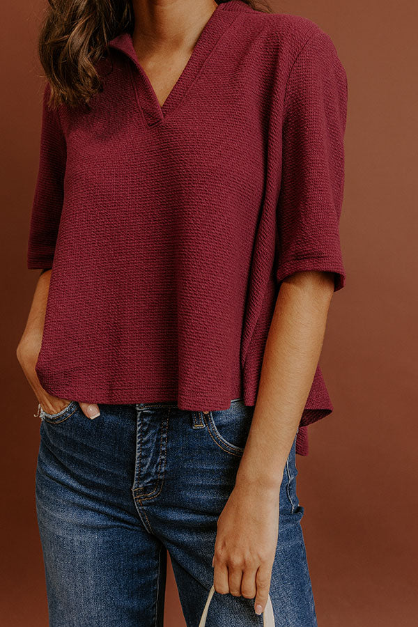 The Fall Edit Waffle Knit Top Image - 1