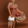 Sweet Symphony Floral Midi Dress in Rustic Rose Curves Image - 1