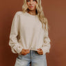 On Cloud Nine Knit Sweater in Oatmeal Image - 1