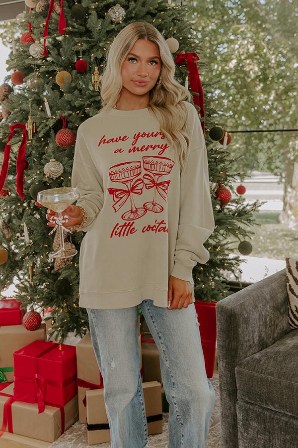 Have Yourself A Merry Little Cocktail Graphic Sweatshirt Image - 4