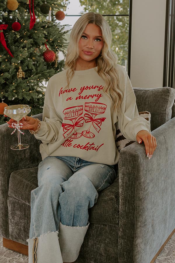 Have Yourself A Merry Little Cocktail Graphic Sweatshirt Image - 1