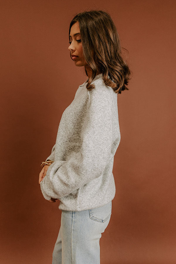 On Cloud Nine Knit Sweater in Grey Image - 4