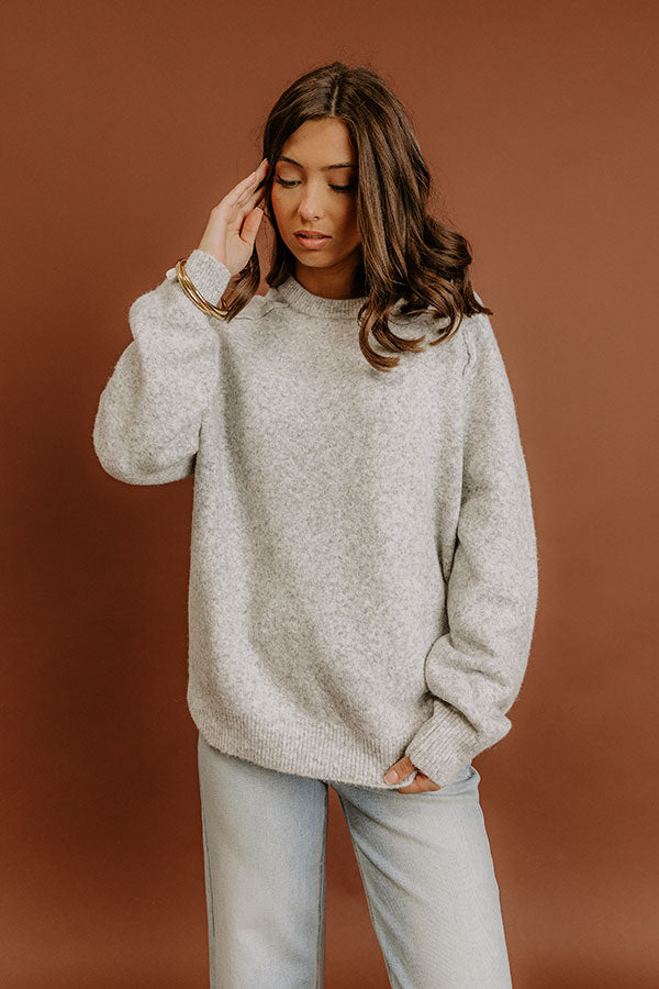 On Cloud Nine Knit Sweater in Grey Image - 3