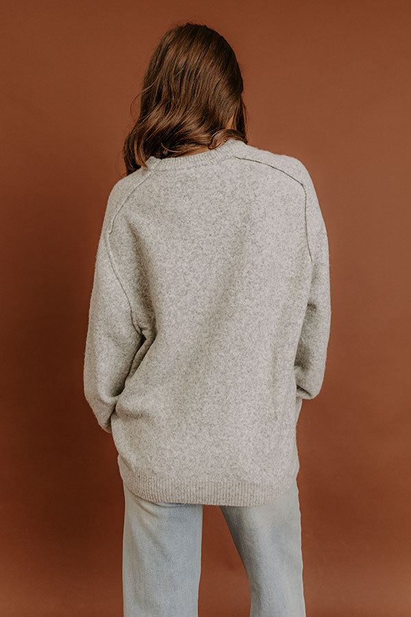On Cloud Nine Knit Sweater in Grey Image - 5