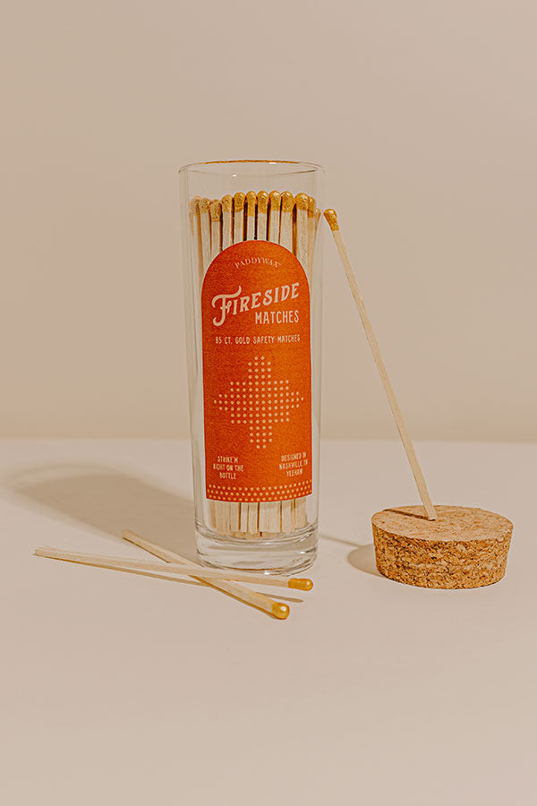 Paddywax Fireside Safety Matches in Gold Image - 1