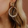 Rose Evening Pearl Dangle Earrings Image - 1
