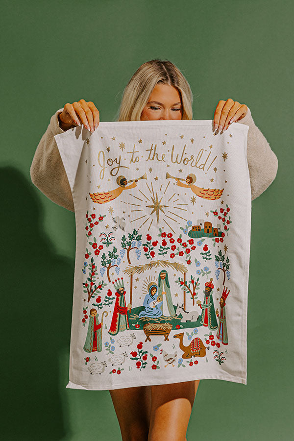 Rifle Paper Co. Nativity Holiday Tea Towel Image - 3