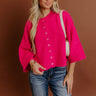 Uptown Chic Knit Cardigan in Hot Pink Image - 1