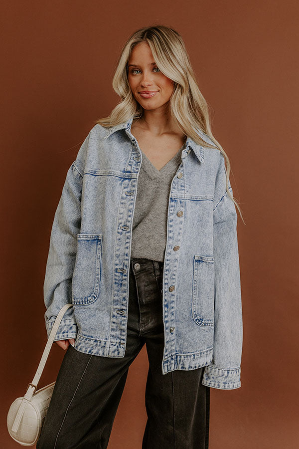 Southern Charm Vintage Wash Denim Jacket Image - 2