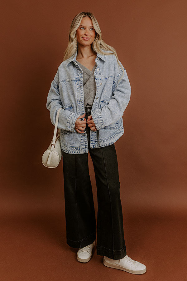 Southern Charm Vintage Wash Denim Jacket Image - 1