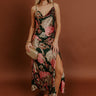 Candlelit Charm Floral Velvet Burnout Midi Dress Image - 1