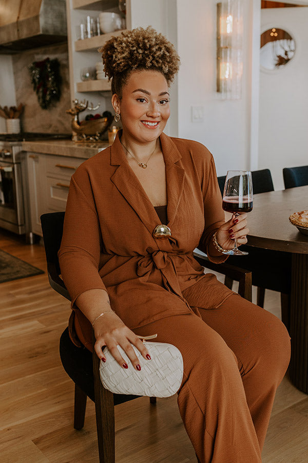 First Class Plans Belted Lightweight Jacket in Camel Curves Image - 1