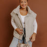 Brisk Stroll Puffer Vest in Stone Curves Image - 1