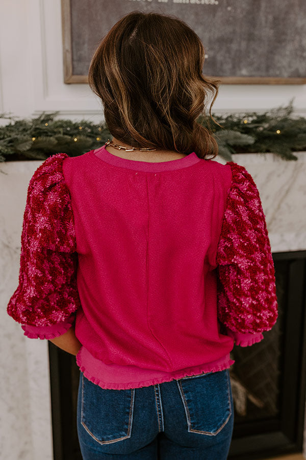 Toast To Fabulous Houndstooth Knit Top Image - 4