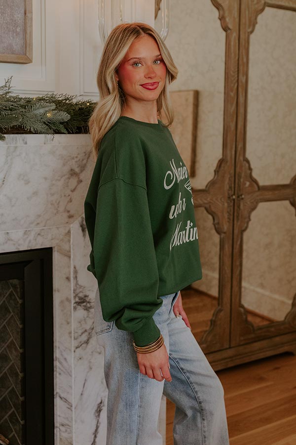 Merrier With A Martini Graphic Sweatshirt Image - 5