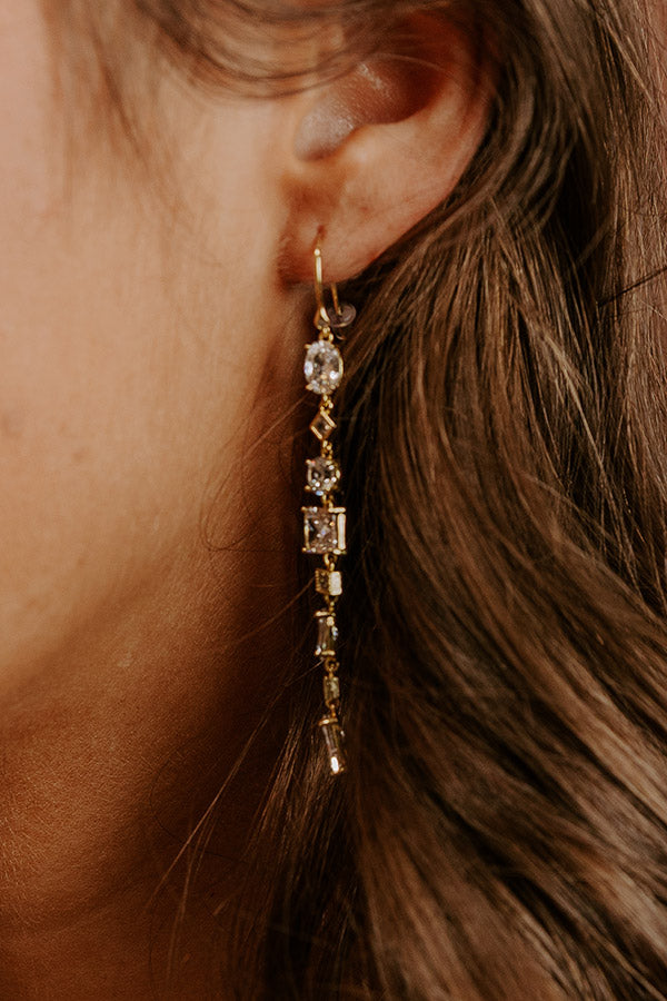 Red Carpet Chic Cubic Zirconia Dangle Earrings Image - 1