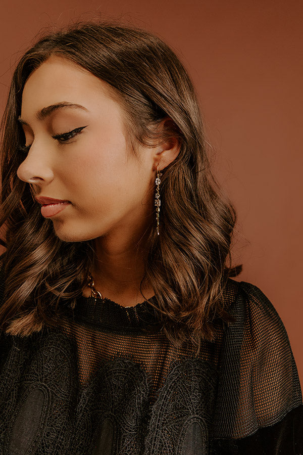 Red Carpet Chic Cubic Zirconia Dangle Earrings Image - 2