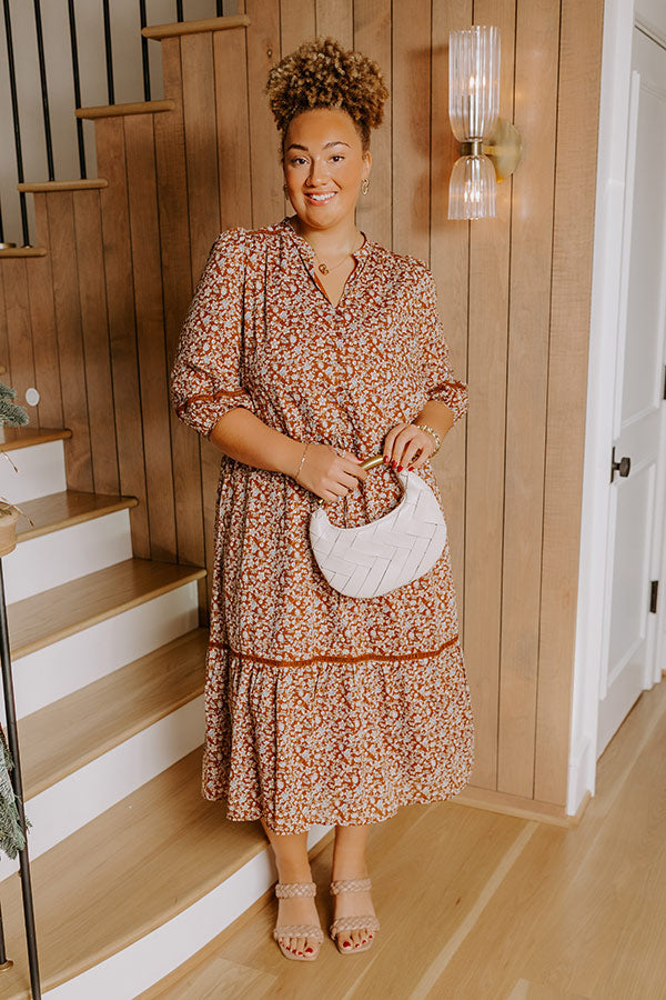 Villa Retreat Floral Midi Dress Curves Image - 1