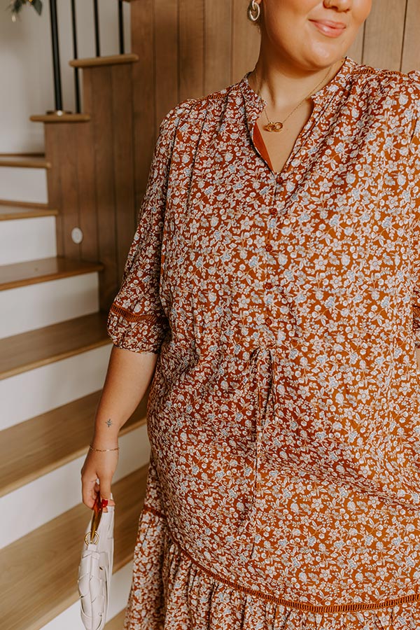 Villa Retreat Floral Midi Dress Curves Image - 3