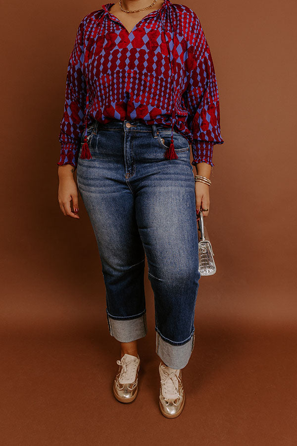 RISEN Kristy High Waist Straight Leg Jean Curves Image - 1