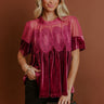 Delicate Daze Velvet Top in Vineyard Grape Image - 1