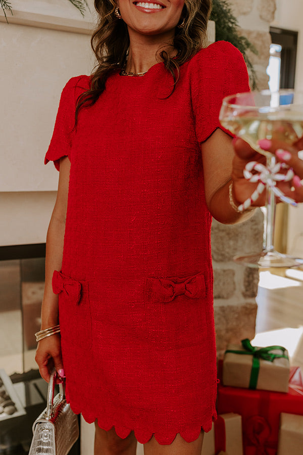 The Darling Edit Tweed Knit Mini Dress Image - 4