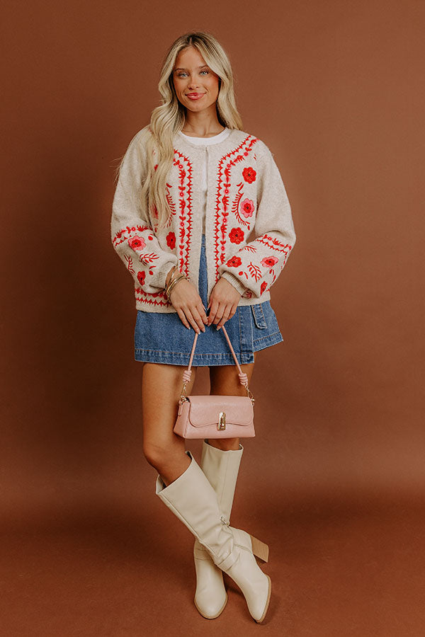 Flora Edge Embroidered Cardigan Image - 3