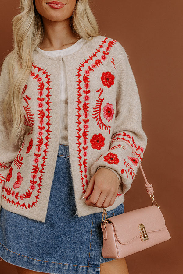Flora Edge Embroidered Cardigan Image - 1