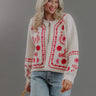 Flora Edge Embroidered Cardigan Image - 1