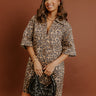 Metropolitan Mood Denim Leopard Mini Dress Image - 1