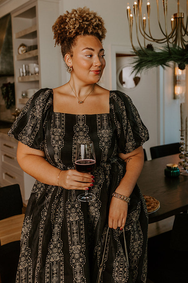 Evening at the Estate Floral Midi Dress Curves Image - 4