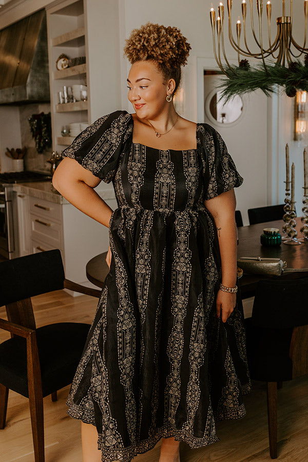 Evening at the Estate Floral Midi Dress Curves Image - 2