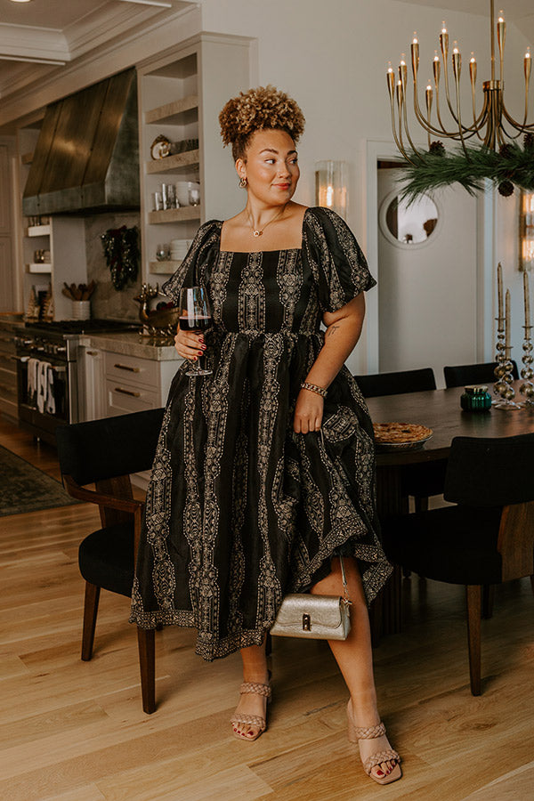 Evening at the Estate Floral Midi Dress Curves Image - 1