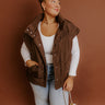 Brisk Stroll Puffer Vest in Chestnut Curves Image - 1