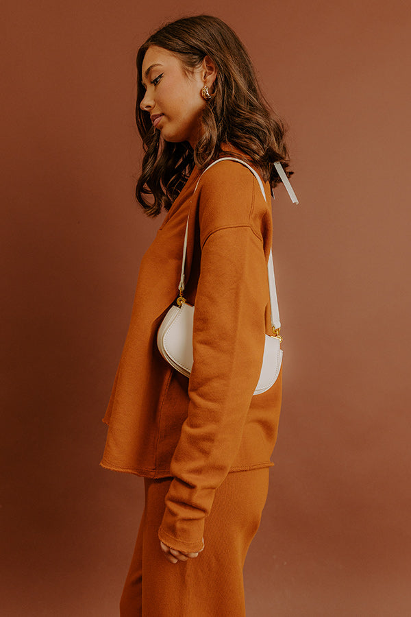 Cozy Cues Sweatshirt in Pumpkin Image - 4