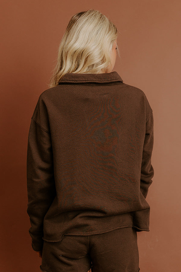 Cozy Cues Sweatshirt in Chestnut Image - 5