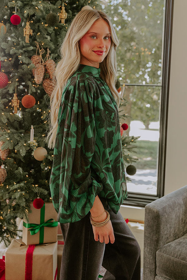 Candlelit Evening Floral Top Image - 4