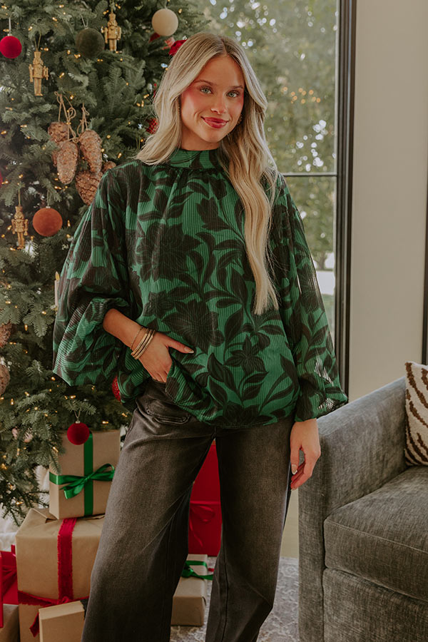 Candlelit Evening Floral Top Image - 1