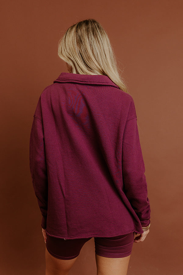 Cozy Cues Sweatshirt in Plum Image - 5
