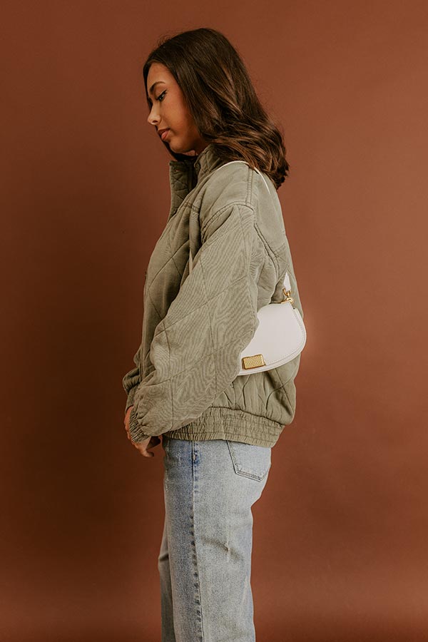 Ski Lodge Cutie Quilted Jacket in Sage Image - 5