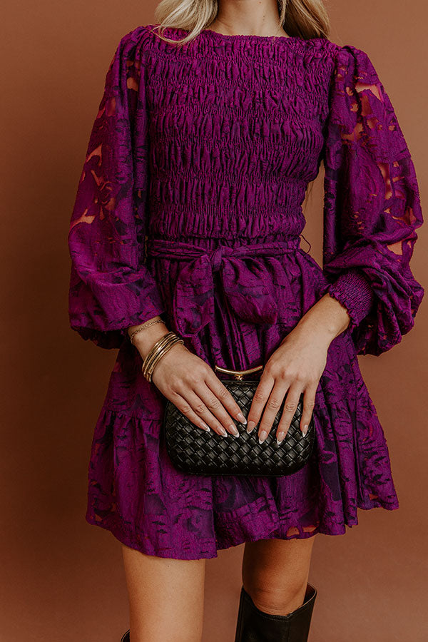 The Orchard Path Jacquard Mini Dress Image - 2